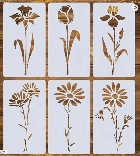 Stencil artigianali fiori - 6,