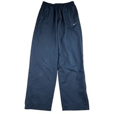 Pantaloni Nike Track Nylon Vintage Swoosh Y2K Baggy Fit Foderati Uomo M Cerniera alla Caviglia