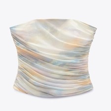 Top Zara in tulle pastello