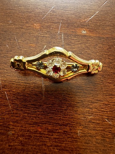 Spilla oro pietre - spilla, 9