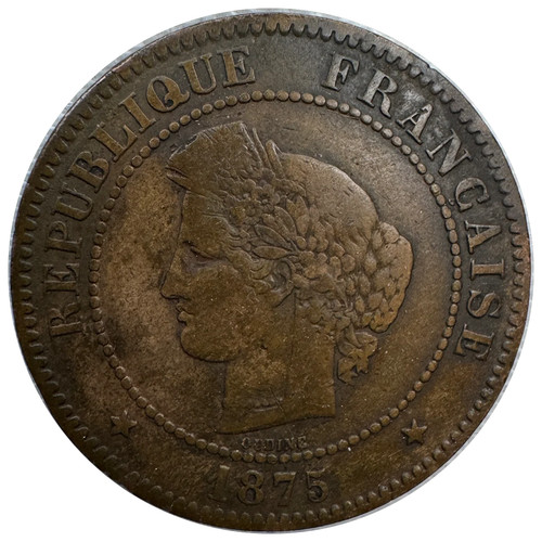 1875 francia centesimi 5 - 1875,