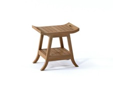 BANCO DOCCIA IN TEAK SGABELLO