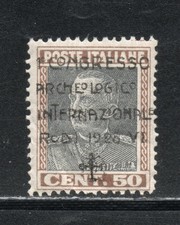 RRC 1928 Colonie Egeo Rodi 50c con soprastampa I convegno Archeologico MNH