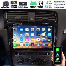 Autoradio 10.1" DAB+ per VW Golf 7 VII Android14 Carplay NAVI GPS 4G+64GB BT KAM