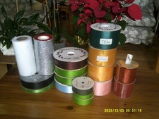 Bobine sfuse 100 IARDE nastro natalizio floreale artigianale bordo 1-3/8" larghezza #9