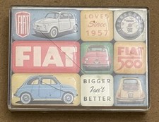 Set 9 magneti Fiat Automobile 500 vintage Calamite - Nuove