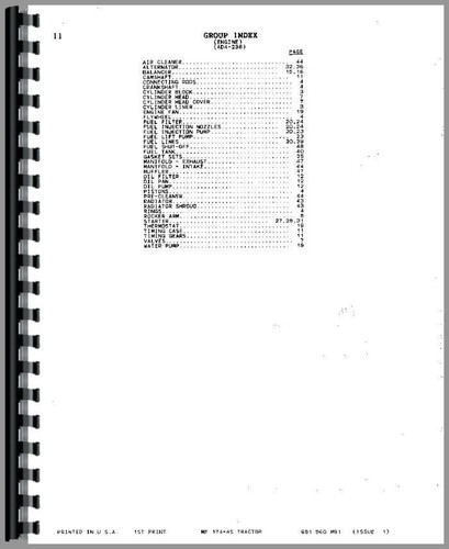 Manuale ricambi trattore