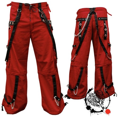 Pantaloni cargo uomo rossi