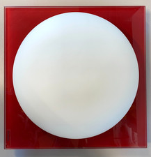 LAMPADA PLAFONIERA PARETE Leucos MURANO DUE Gio 30 P-PL ROSSO BIANCO 30x30cm