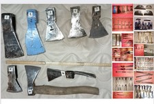 VECCHIE ASCE VARIE MISURE e altri vari attrezzi agricoli, vend. sing.