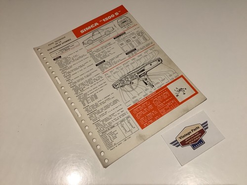 Simca 1200 fiche technique - simca,