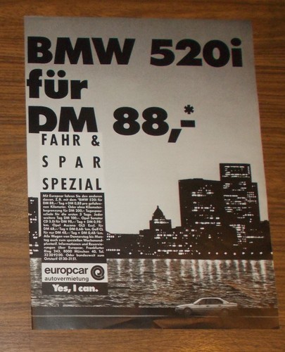 Rara pubblicità bmw 520i - bmw, per