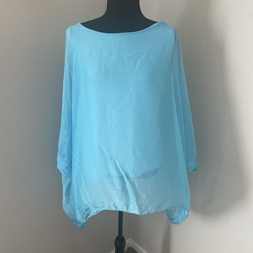 Blusa floreale blu - , seta