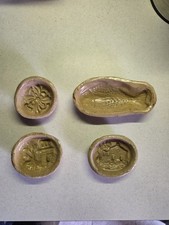 Lotto di 4 Formelle in Ceramica di inizio '900 per Mostarda o Cotognata - Stampi