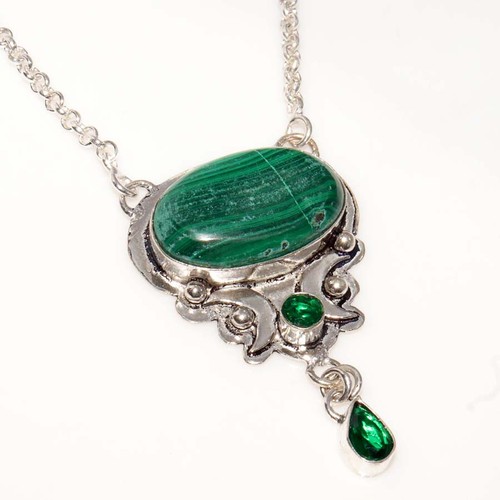 Collana grande topazio verde