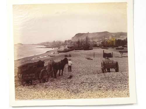 Hastings beach horse drawn - beach,