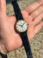 Longines Calatrava Nos 8241 18k Gold Watch Vintage Big Eye No Chronograph