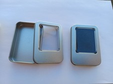 set 10pz scatola latta rettangolare metallo personalizzabile a laser da regalo