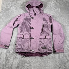 Giacca snowboard Sims donna piccola viola lavanda con cappuccio cappotto invernale isolato