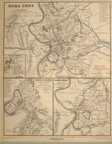 1892 mappa roma piano - roma, città