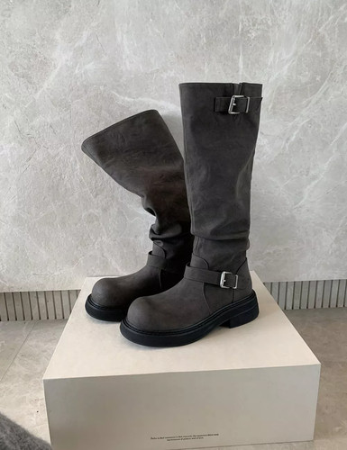 Stivali ginocchio grigio - stivali,