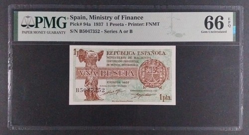 Peseta 1937 serie pmg - serie,