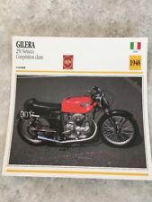 Gilera 250 Nettuno Competizione Cliente 1948 Carta Moto Collezione Atlas Italia