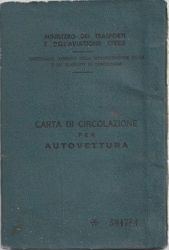 Libretto carta circolazione - libretto,