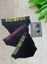 Slip uomo Bikkembergs in colore nero con elastico fluo in cotone Stretch
