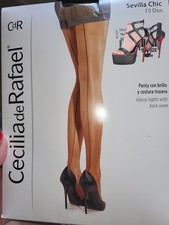 Collant con cuciture posteriori Cecilia de Rafael taglia M pulcino Siviglia