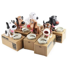 Salvadanaio Elettronico Cane Cagnolino Mangia Ruba Monete a Batteria Automatico