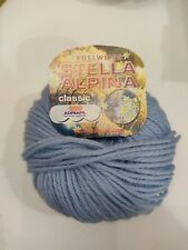 STOCK GR. 350 GOMITOLI  100% LANA STELLA ALPINA - ADRIAFIL - AZZURRO