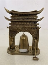 Vintage brass pagoda temple - vintage,