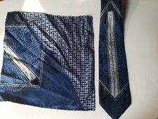 CRAVATTA GIANNI BELLINI FATTA A MANO IN ITALY CON SCIARPA ABBINATA 100%SETA 