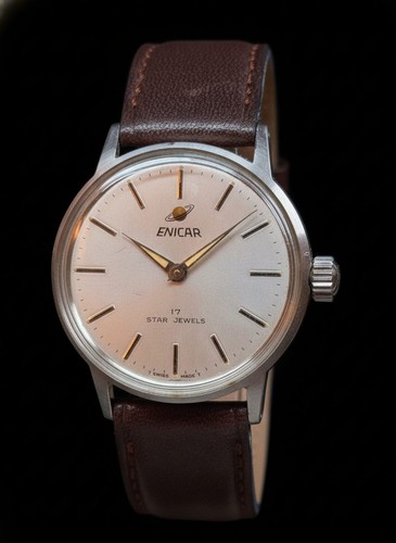 Vintage enicar hand wind - vintage, steel