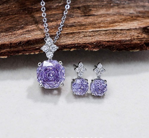 Set gioielli fiore zirconio - set,