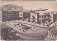 PALERMO - TEATRO E PIAZZA POLITEAMA - VIAGG. 1953 -92133-