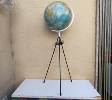 MAPPAMONDO VINTAGE GLOBO FISICO POLITICO SCALA 1:37.500.000 BRANDONI TORINO