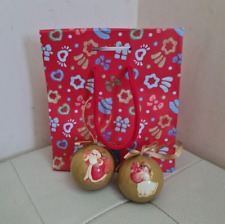 Lotto di Due palline per albero di natale Originali  Thun Natale Color Oro