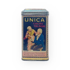 1930ca * Scatola, Barattolo in Latta "Michele Talmone - Torino - Cioccolato & Ca