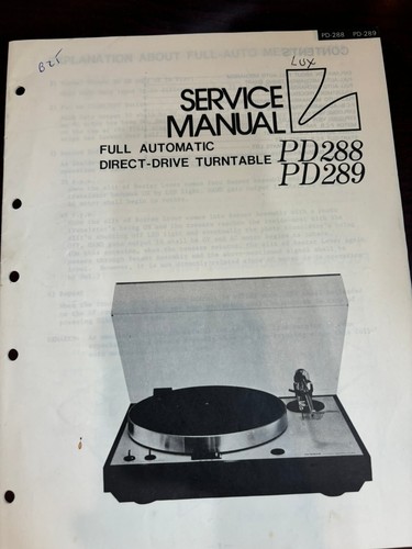 Lux luxman pd288 pd289 - lux,