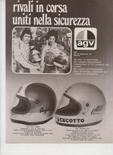 advertising Pubblicità-CASCO MOTO AGV  1976 -AGOSTINI-CECOTTO HELMET VINTAGE