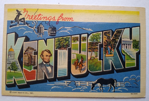 Cartolina saluti dal kentucky - cartolina,