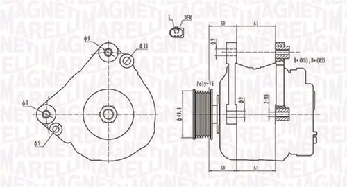 Alternatore magneti marelli - alternatore,