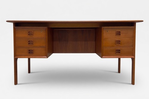 Retro teak executive desk - retro,