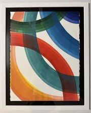 Quadro incisione all’acquatinta di Piero Dorazio 58x76cm “europa unita -Francia”