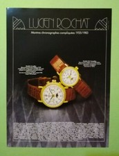 Pubblicita'Advertising Originale Vintage LUCIEN ROCHAT chronographes 1986 (A25)