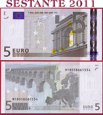 (com) UNIONE EUROPEA PORTOGALLO 5 EURO 2002 Insegna TRICHETTA "M" U008 B - P 8m - UNC