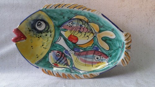 Piatto pesce ovale - , ceramica