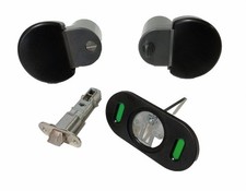 Maniglia PremiApri Pigio per bagno verniciato Grafite chiaro e nero con scrocco